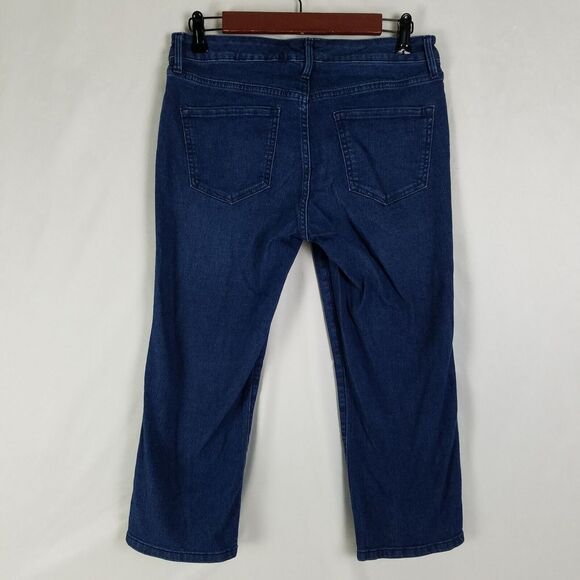 Nine West Jeans Womens 4 Blue Mid Rise Chrystie Capri Medium Wash Denim 30x21.5 - Picture 2 of 11